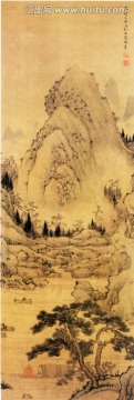 關(guān)思 松溪漁笛圖