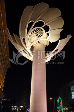 北京王府井大街 城市路灯夜景