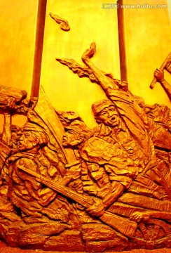 红军 解放军雕像