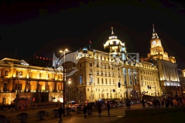 外滩夜景 外滩建筑群