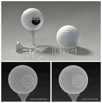 高尔夫球三维模型
