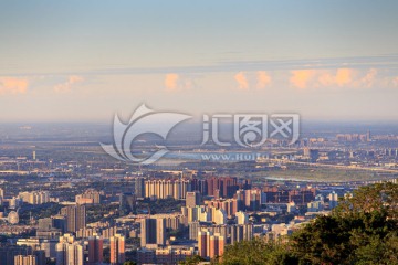 西山远眺北京城西城区楼群