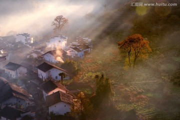 江西婺源 山村秋色