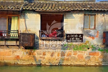江南古鎮(zhèn) 油畫