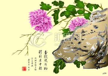菊 香飄風外