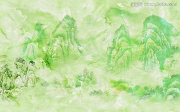 翡翠玉石山水風(fēng)景大理石紋背景
