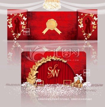 紅金歐式復(fù)古主題婚禮設(shè)計(jì)
