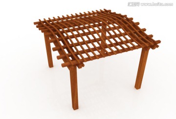 廊架小花架模型設(shè)計(jì)