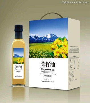 菜籽油包装展开图