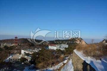 泰山雪景实拍