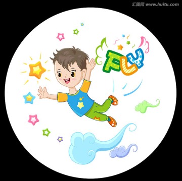 卡通可愛兒童圖案