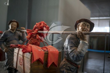 老北京婚俗迎亲场景雕塑