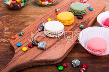 马卡龙 糖 彩色食物背景素材