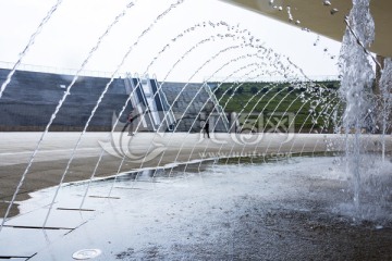 喷泉 喷水 水景观 滴水湖