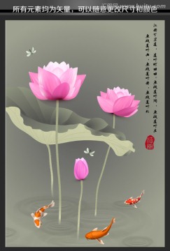 荷花鯉魚