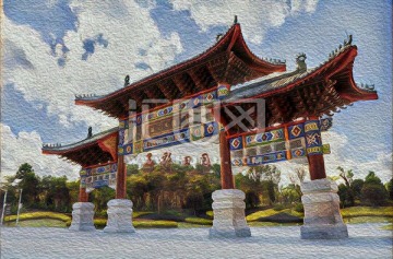 油畫牌坊