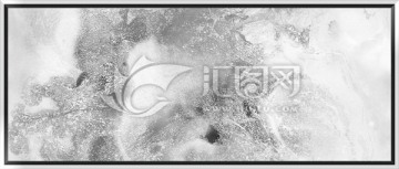 水墨 抽象 新中式風(fēng)格畫 黑白