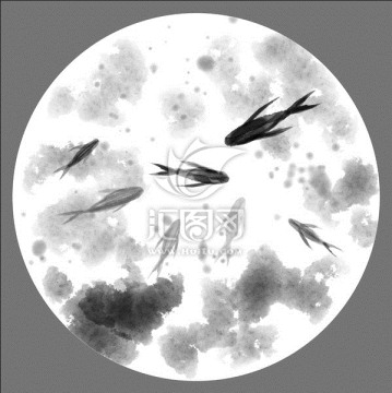 水墨魚