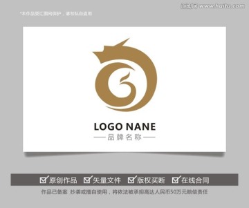 字母b龍鳳金融科技文化LOGO