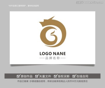 字母b龙凤金融科技文化LOGO