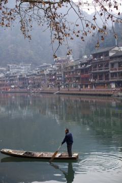 凤凰古城 湘西 著名景点 冬天