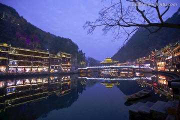 凤凰古城 夜景 湘西 著名景点