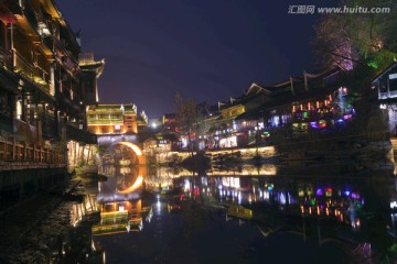 凤凰古城 夜景 湘西 著名景点