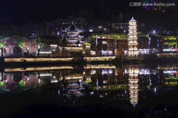 凤凰古城 夜景 湘西 著名景点