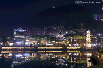 凤凰古城 夜景 湘西 著名景点