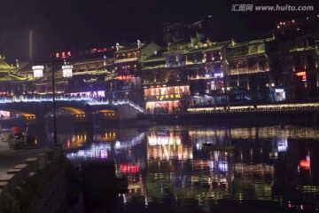 凤凰古城 夜景 湘西 著名景点