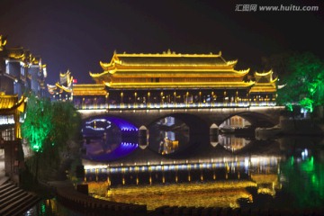 凤凰古城 湘西 著名景点 冬天