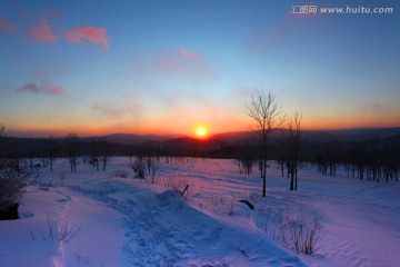 林海雪原 雪乡 日出