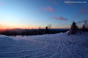 林海雪原 雪乡 日出 白雪 冬