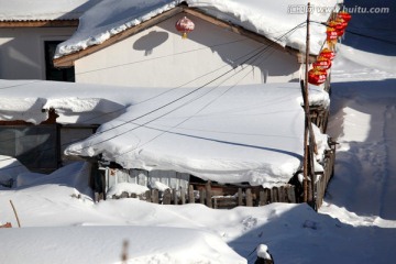 雪乡 双峰林场 春节 红灯 灯