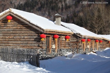 雪乡 双峰林场 春节 红灯 灯