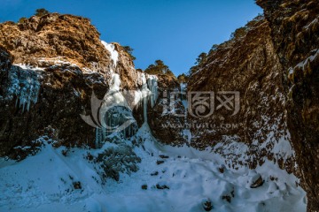 轿子雪山冰瀑（全景高清大图）