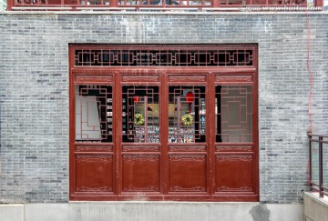 中式古建筑民居大门门头