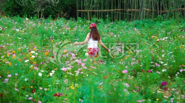 花与女人