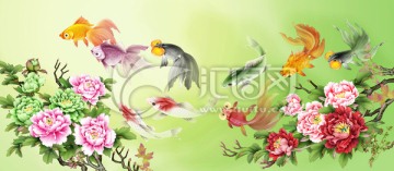 九魚運(yùn)轉(zhuǎn)富貴有余圖