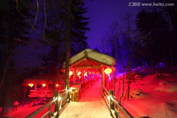 雪乡 双峰林场 春节 红灯 灯
