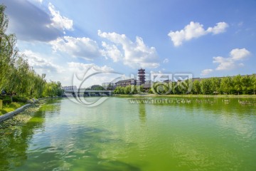 碧水蓝天青州风光