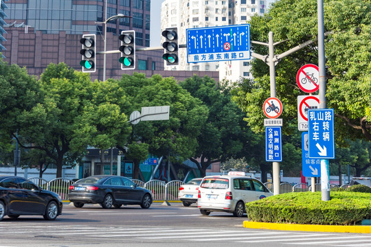 浦东陆家嘴指示牌