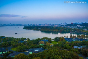 杭州西湖远眺城区