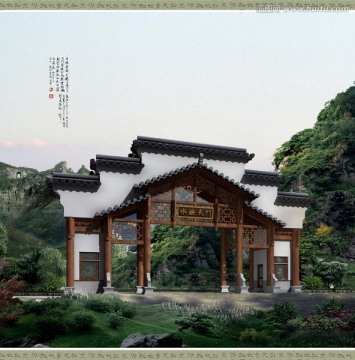 中式大門