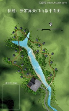 張家界天門山平面圖