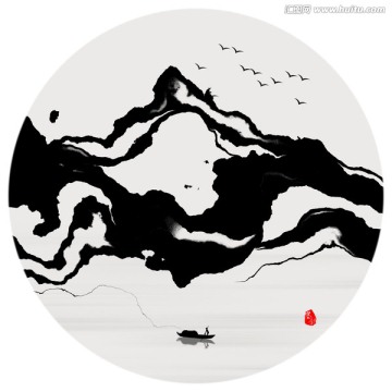 水墨山水 水墨畫