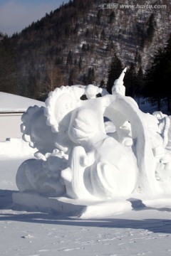 雪雕 雕塑 雪乡