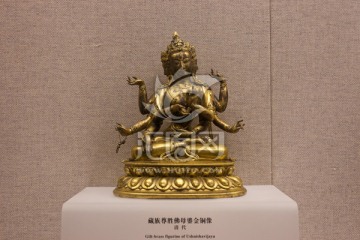 藏族尊圣佛母铜像