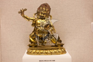 藏族护法铜像