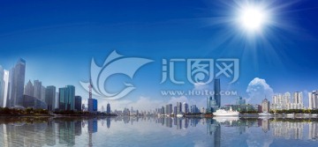 上海天际线全景图